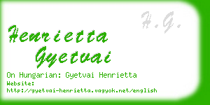 henrietta gyetvai business card